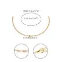 Ever Faith Brown Cubic Zirconia Thin Tennis Choker Necklaces image 2