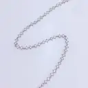 14-Inch Women's Rhodium Plated Choker Necklace, Dainty Beaded Chain image 5