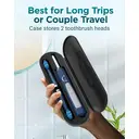 Coulax Hollow-Cup Sonic Electric Toothbrush - 40,000 VPM, 5 Modes, 120-Day Battery, 8 DuPont Brush Heads, Travel Case & Stand - Deep Blue image 4