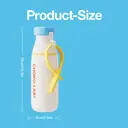 CHaKOLAB Insulated Stainless Steel Water Bottle with Two Strap | BPA-Free Leak Proof | 17oz Bottle with Spout Lid & Straw | Milk Pudding image 4