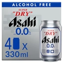 Asahi Non-Alcohol Beer 4x330ml Can 0.0% image 0