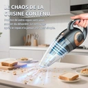 ATSHARK XL-620B Aspirateur à main sans fil rechargeable, autonomie 30 min, faible bruit - 6000 Pa  image 2