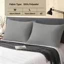 LeBonsoir Basics 50x75cm Pillowcases Set of 2， Super Soft Easy Care Microfiber，Envelope Closure， Light Gray， Pillows Not Included image 2