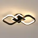 Plafonnier LED moderne Goeco 36 W 4050 lm Noir 40,5 cm Acrylique Carré 3000 K Blanc chaud pour salon, chambre, cuisine, salle à manger image 0