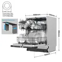 COMFEE' KWH-BD1413I-B Fully Integrated Dishwasher with 14 Place Settings, Auto Door Open Drying, 44dB Low Noise, Built-in Dishwasher with Auto Sensing Wash, Rapid Wash, Adjustable Upper Basket - Black image 1