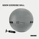 Capelli Sport Ballon d'exercice 65 cm, ballon de yoga, ballon de fitness, ballon d'équilibre et de stabilité, ballon de grossesse, ballon de gym pour le renforcement du tronc, rééducation physique, chaise de bureau à ballon de yoga, antidérapant et anti-éclatement image 1