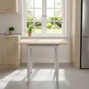 Dining Table Altona Rectangle Extendable Drop Leaf Grey/Oak 76x61-97cm image 1