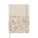 Jubiluu Carnet ligné A5 à couverture rigide en tissu avec marque-page et élastique - Wildflower Field image 0