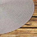 Lot de 6 sets de table ronds tressés en coton et polyester, lavables et résistants à la chaleur, diamètre 38 cm – Gris clair image 4