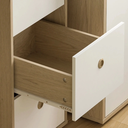 Junior Vida Desk Neptune 3 Drawer White/Oak Effect image 6