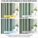 PONY DANCE Blackout Curtain with Pencil Pleat, 1 Panel W300 x L245cm(W118 x L96inch), Sage Green image 4