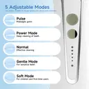 H2ofloss HF-2 electric toothbrush, featuring 5 modes, 5 nozzles, USB rechargeability, IPX7 waterproof rating, and a 300ml water tank, is available in white image 1