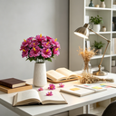 Yuejia Lot de 3 bouquets de fleurs artificielles en soie hibiscus tropical fuchsia - 45 cm image 6