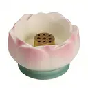 JU7CER 1pc Incense Burner for Home Use Indoor Ceramic Lotus-Shaped Incense Holder Incense Offering Burner Aromatherapy Burner Tea Ceremony Incense Burner Sandalwood Incense Burner Hui Lian Incense Holder image 3