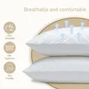 LeBonsoir Basics 50x75cm Pillowcases Set of 2， Super Soft Easy Care Microfiber，Envelope Closure， White， Pillows Not Included image 4