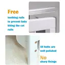 mcc direct Wooden Cot and Toddler Bed, Premier Aloe Vera Water Repellent Mattress, Grey - Orlando image 3