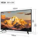 Hikers Smart TV 40 Inch (101 cm) FHD WiFi VIDAA Randloze TV met Drievoudige Tuner DVB-T/T2/S/S2/C | HDMI x3, USB x2, CI+ | Spraakbediening & Streaming Apps image 4