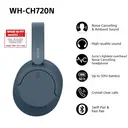 Sony WH-CH720N Noise-Cancelling Over-Ear Headphones (Blue) image 2