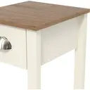 Galano Lilly Bedside Table - Slim Side Table with Drawer, Bedroom Furniture Organizer and Storage Cabinet for Hallway or Entryway – Ivory with Beaufort Oak image 6