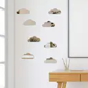 10pcs PVC mirror wall stickers, irregular wall decoration, cloud stickers，silver image 2