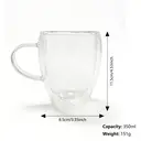 Ju7cer   Glass Cup   Tea Glasses Drinking Glasses Coffee Glass 350ml 1pc image 7