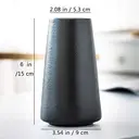 Yuejia Vase minimaliste en céramique 15 cm - Noir image 5