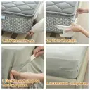 Lot de 4 Pinces de Fixation pour Draps-Housses, Installation Facile, pour Maintenir Draps et Matelas, avec Bandes de Fixation (Blanc) image 3