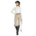 Willit Women's Riding Pants Full Seat Silicone Breeches Equestrian Horseback Riding Tights with Zipped Pocket Khaki S image 4