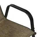 Outsunny 4 Pieces Garden Chairs, Stackable Outdoor Chairs with High Backrest and Armrest, Breathable Mesh Fabric Dining Chair Set of 4, Mixed Brown image 8