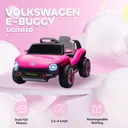 AIYAPLAY Volkswagen E-Buggy Licensed Electric Car for Kids, 12V Kids Electric Ride on with Remote Control, Suspension, Slow S image 6