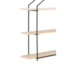 Interiors by Premier Wall Décor Brixton Triangle Wood Shelves Black/Natural image 3