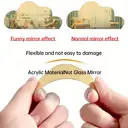 10pcs PVC mirror wall stickers, irregular wall decoration, cloud stickers，gold image 1