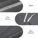LeBonsoir Dark Gray Bedding Duvet Cover Set，135x200cm/50x75cmx1 Breathable Durable Soft Comfy， with Zip， 2 Pieces， Includes 1 Duvet Cover & 2 Pillowcases，NO Comforter image 4