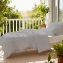 LeBonsoir Parure de lit brossée avec 1 housse de couette 155 x 220 cm et 2 taies d’oreiller 80 x 80 cm, avec fermeture éclair - Gris clair image 1