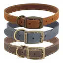 Ancol Timberwolf Leather Collar Sable 35cm image 2