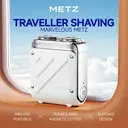 Metz Traveler Electric Shaver for Men, Mini & Portable, 100% Waterproof, Perfect Qixi Valentine's Day Gift for Boyfriend, Husband and Father image 0