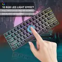 MageGee TS91 60% Wired Gaming Keyboard, QWERTY US layout, RGB Backlit 61 Key Ultra-Compact Keyboard, TS91 Ergonomic Waterproof Mechanical Feeling Office Computer Keyboards for PC, MAC, PS4, Xbox ONE Gamer(Black) image 4