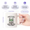 Alphynix 1 Mug blanc 33cl avec citation "Fou est un mot méchant, je préfère mentalement créatif" et design grenouille originale, cadeau de Noël ou Thanksgiving spirituel,Le cadeau de la saint-valentin, cadeau d’anniversaire image 7