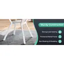 Tribesigns Round Dining Table, 120CM Large Kitchen Tables for 6-8 People,Modern Style with Metal Legs for Dining Room Kitchen Cafe (Only Table) image 6