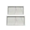 JORDAN&JUDY 2-Pack White Marble Pattern Silicone Tray, Elegant & Stylish image 0
