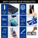 VoxorAI Protection d'écran pour iPhone 16plus, verre trempé, film de confidentialité à 360°, indispensable pour les déplacements, application instantanée et fixation automatique image 9