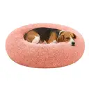 SONGMICS Lit donut et coussin lavable pour animaux rose - 80 cm  image 0