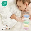 LeBonsoir Lot de 5 serviettes en mousseline 100 % coton 6 épaisseurs multicolore - 30 x 50 cm image 1
