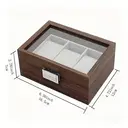 JU7CER Retro watch box, inner gray Watch Storage Box, Unisex Watch Display & Storage Case, Ideal Gift for Watch Enthusiasts 3-position image 1