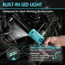 DURATECH 12V Extended Cordless Ratchet Wrench with Tool Bag, 3/8" Electric Cordless Ratchet, Torque 60N.m, 180RPM with LED Light, Electric Ratchet Wrench with Fast Charge &Canvas Bag image 6