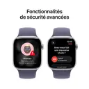 Apple Watch Series 11 GPS 46 mm, boîtier aluminium argent, bracelet sport brume violette, taille M/L image 3