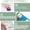 33pcs PVC mirror stickers with black and silver lines for living room decoration image 8