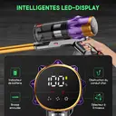 Daynee Aspirateur sans fil 65 kPa/70 min avec écran, tuyau de 1 m et brosse anti-enchevêtrement, HEPA x 4 image 6