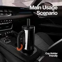 CHAKO LAB BaWang Insulated Stainless Steel Tumbler Tumbler with Handle and Straw 33oz Cup Holder Friendly for Travel Leakproof Water Bottle BPA-Free 316 stainless steel liner Silver image 2