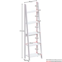 Vida Designs Bookcase Bristol Ladder 5 Shelves White image 5